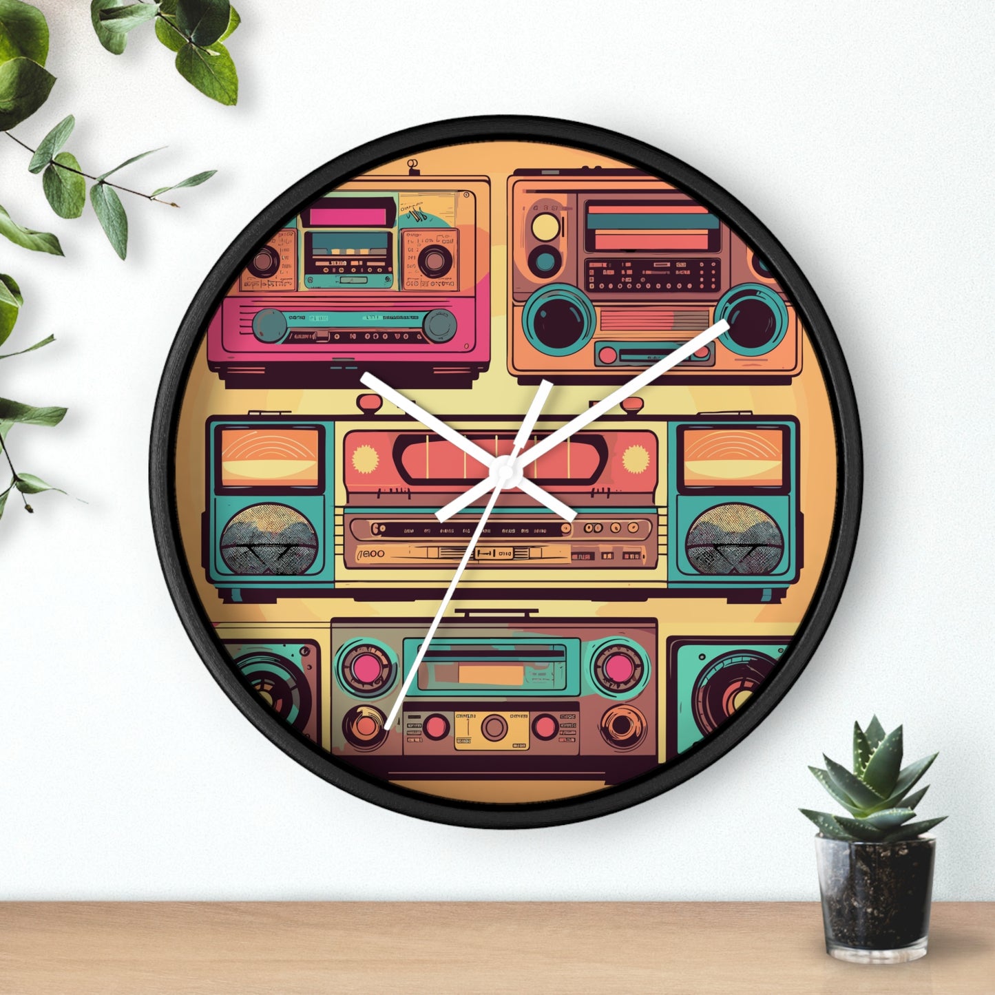 Boombox Collection Wall Clock