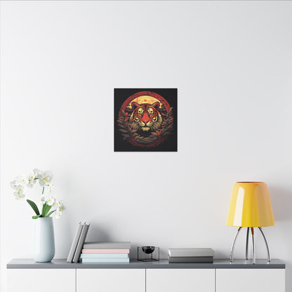 Tiger Wreath Canvas Print
