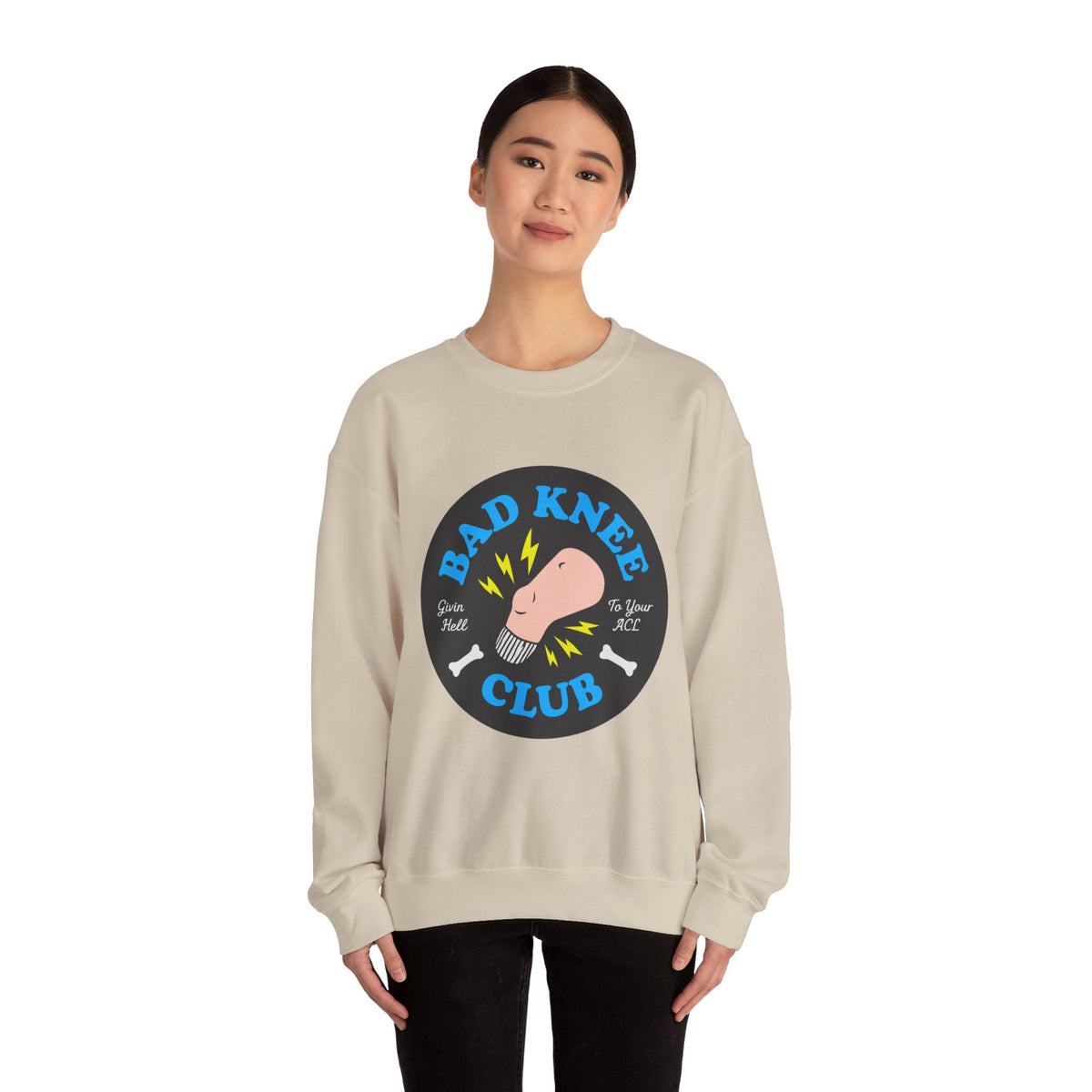 Bad Knee Club sweatshirt | Funny knee pain graphic crewneck