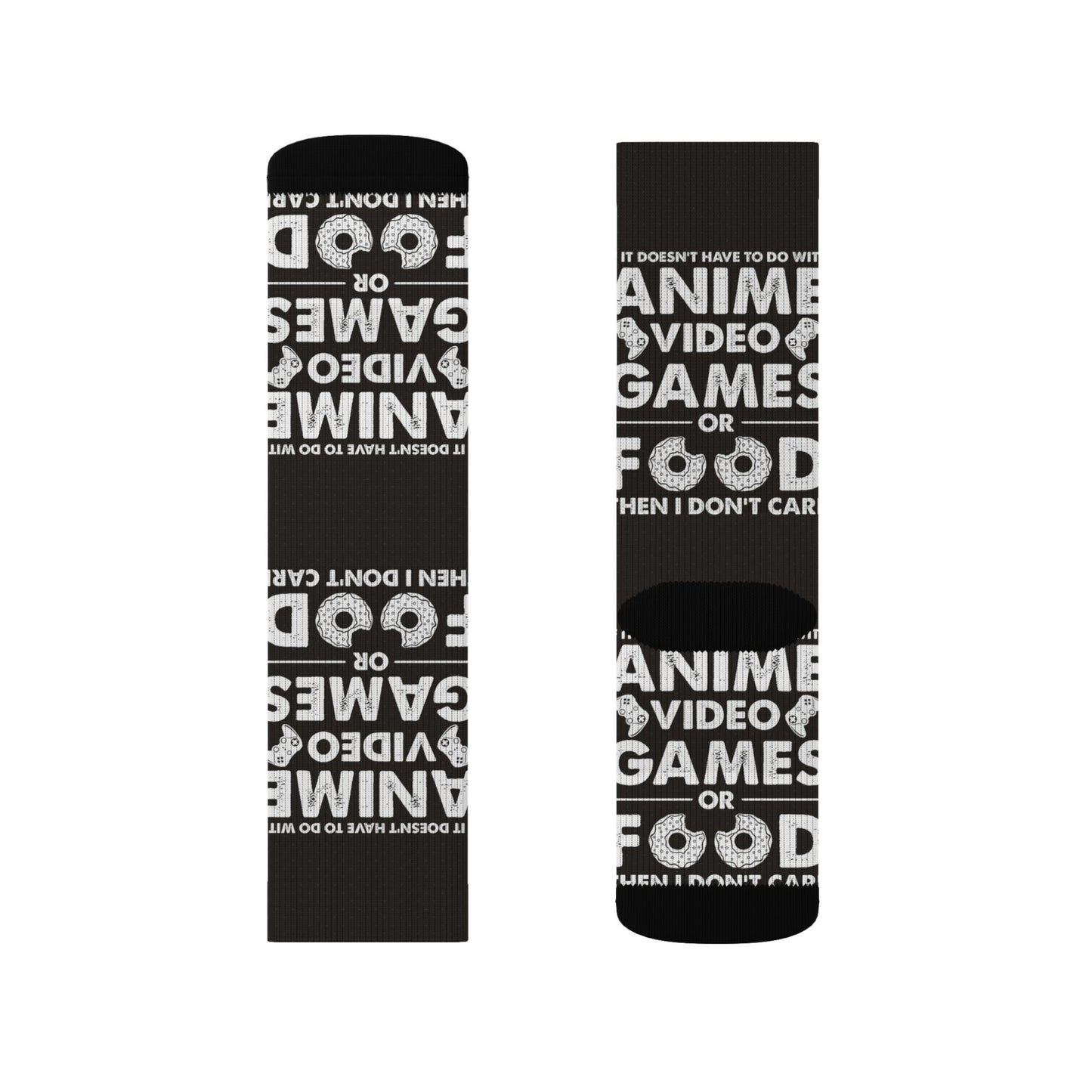 Anime, Video Games, or Food Crew Socks