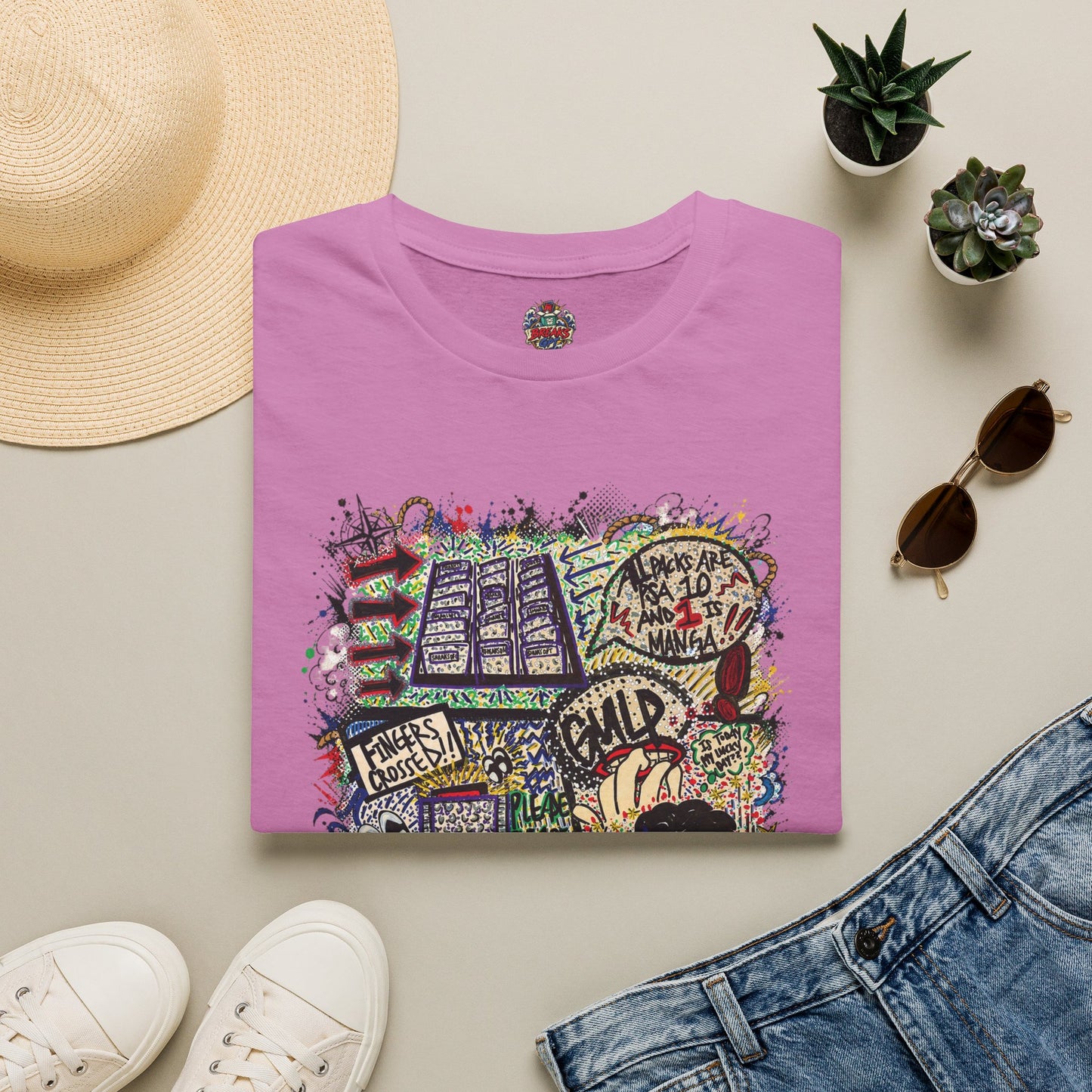 BreaksGPT Manga Card Breaker T-Shirt | Pirate Trading Card Graphic Tee Color Version