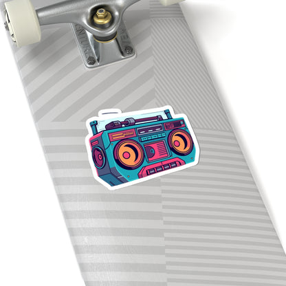 Retro Boombox Kiss-Cut Sticker