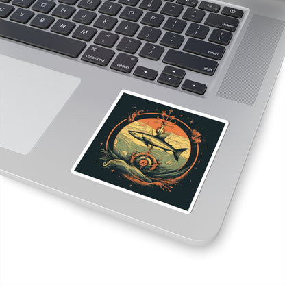 Shark Compass Sticker