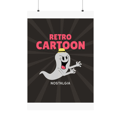 Retro Cartoon Ghost Retro Poster