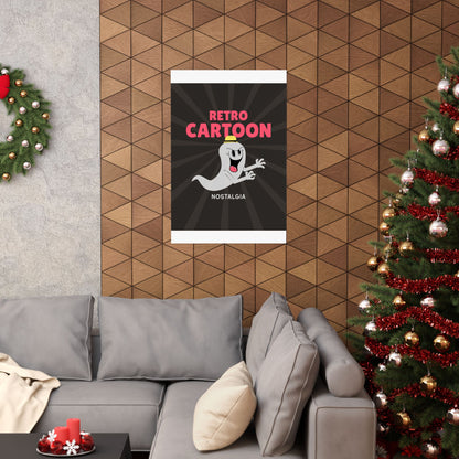 Retro Cartoon Ghost Retro Poster