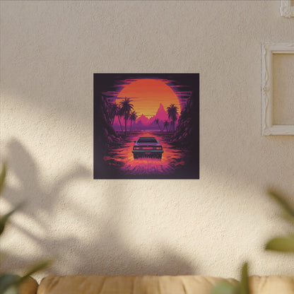 Drive-In Night Canvas Print