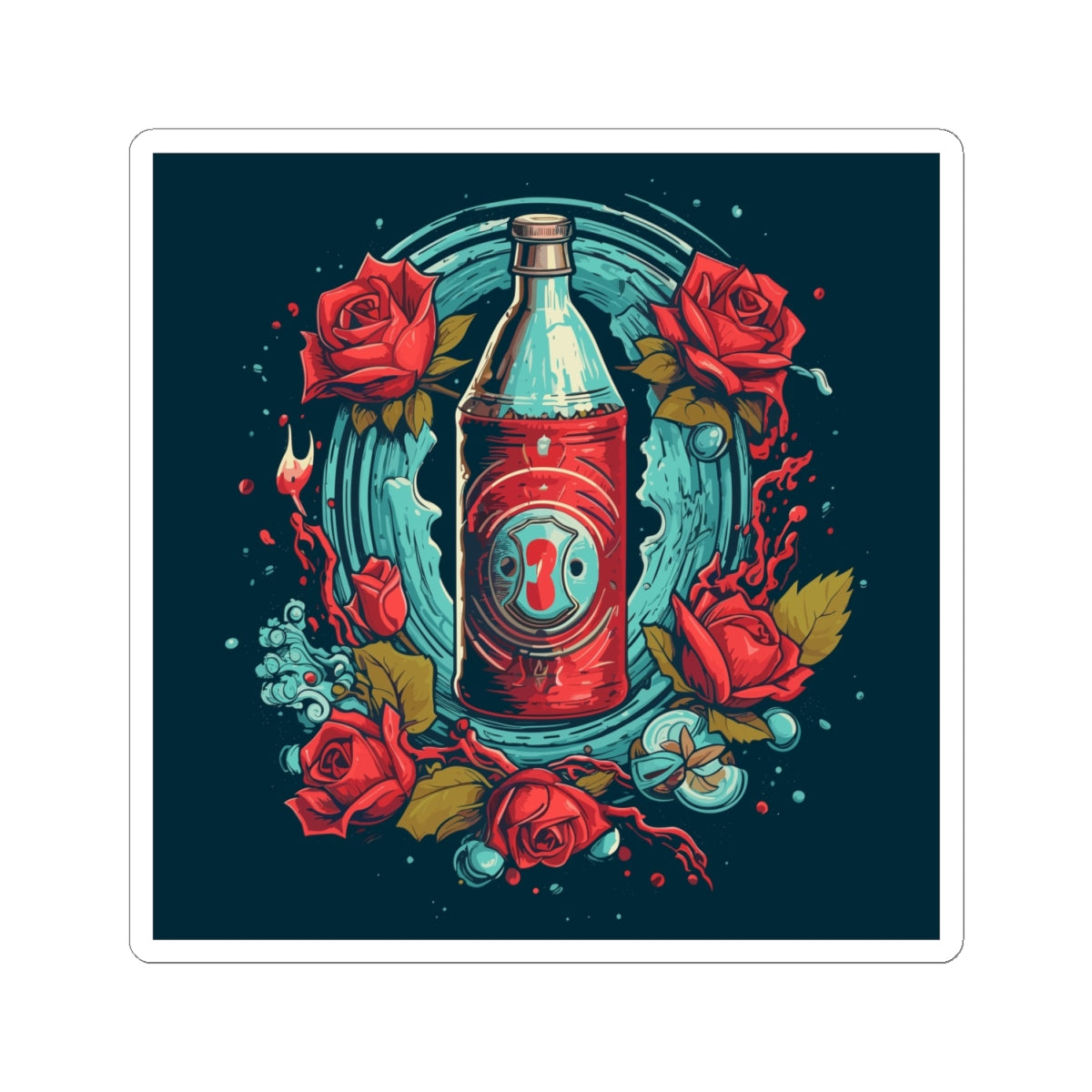 Soda & Roses Sticker