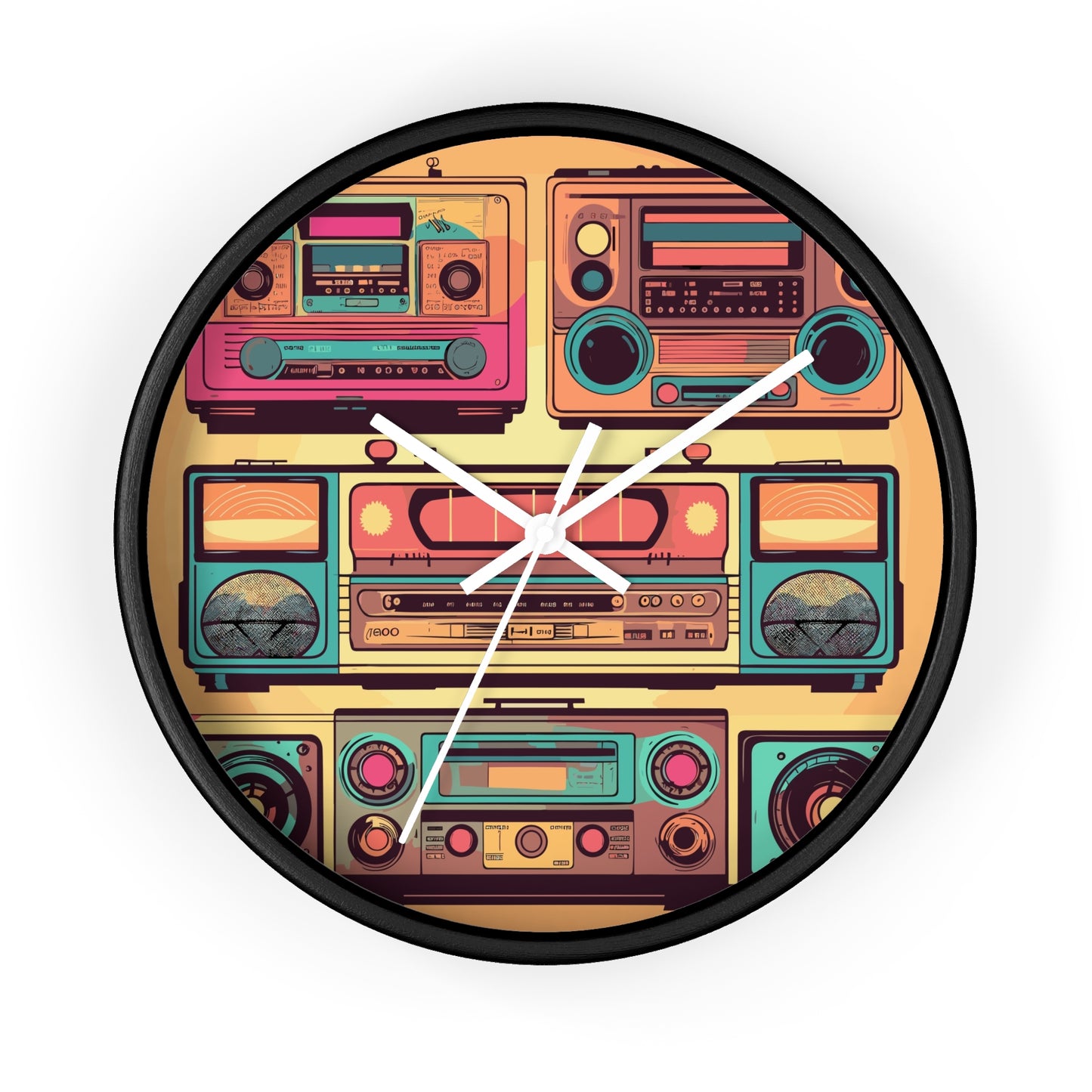 Boombox Collection Wall Clock
