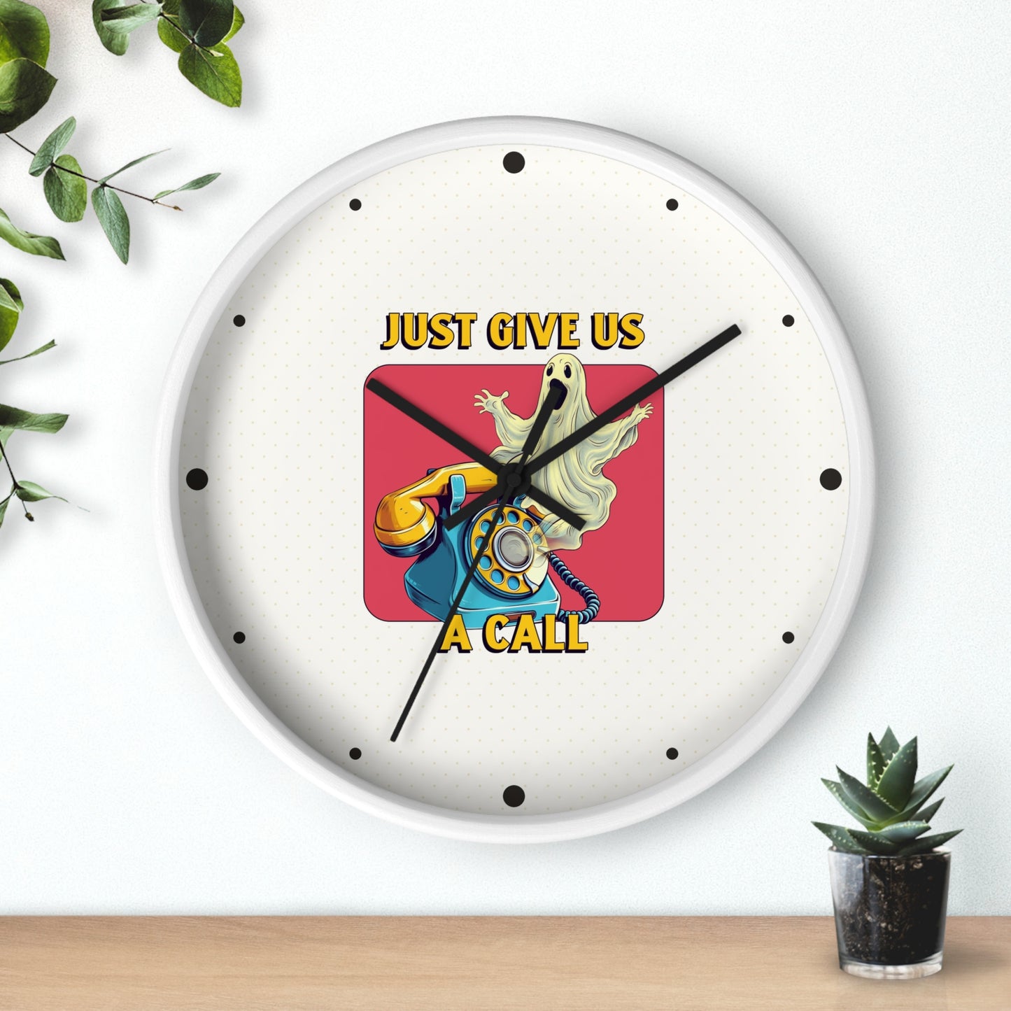 Just Give Us a Call Wall Clock