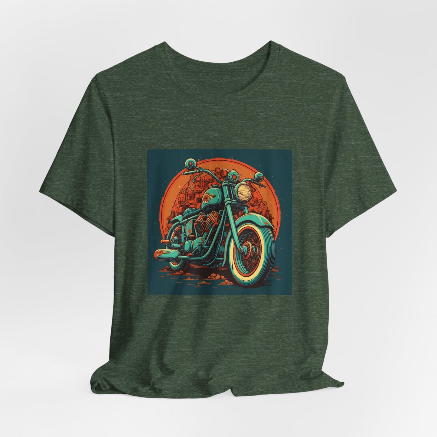 Classic Motorcycle Sunset Tee