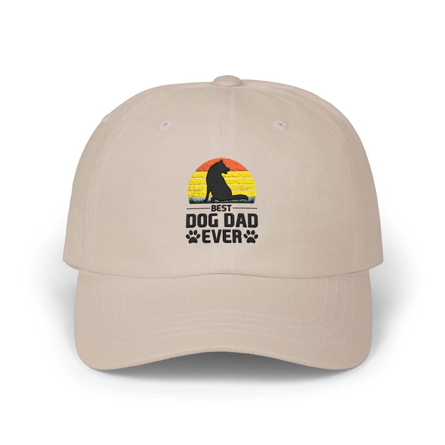 Best Dog Dad Ever printed low profile dad cap