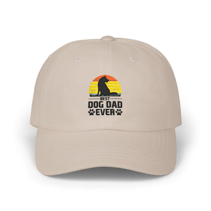 Best Dog Dad Ever printed low profile dad cap