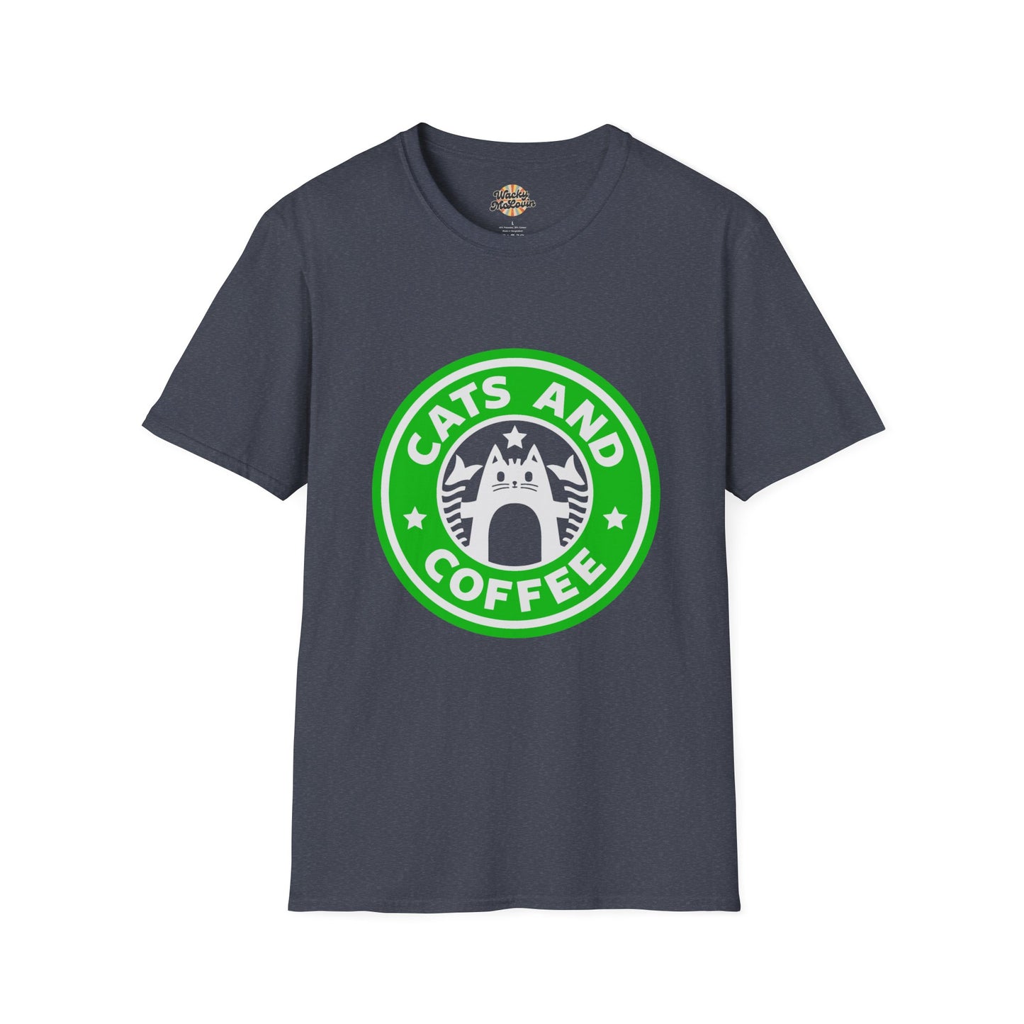 Cats And Coffee Retro Café Tee