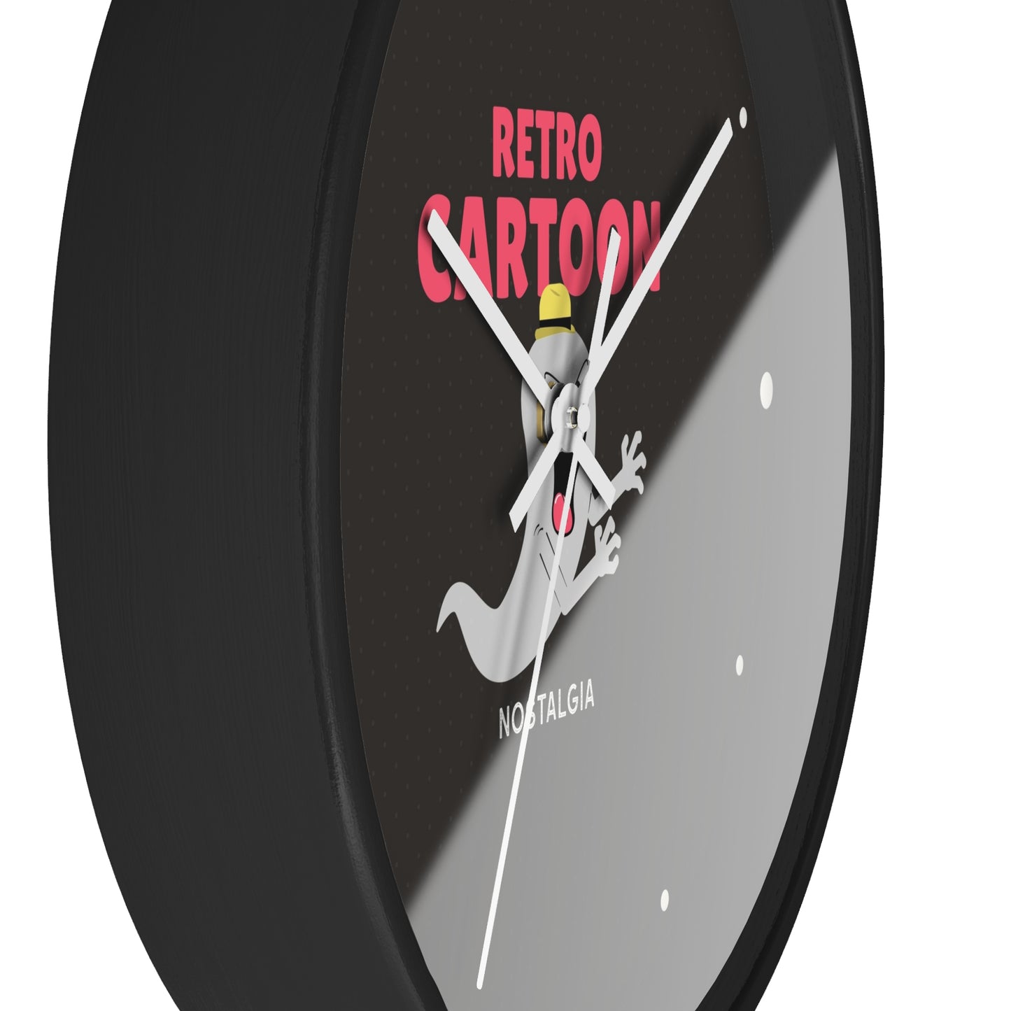 Retro Cartoon Ghost Wall Clock