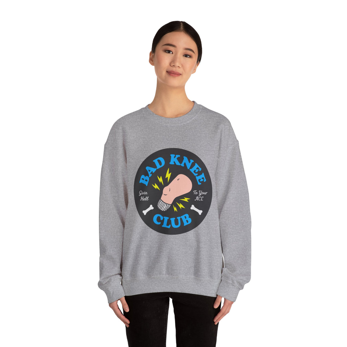 Bad Knee Club sweatshirt | Funny knee pain graphic crewneck