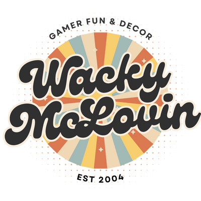 Logo of Wacky McLovin with a colorful circular design and text above and below.