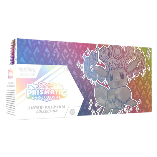 Colorful box with rainbow hues, featuring a cartoon creature with flower-like features and geometric patterns.