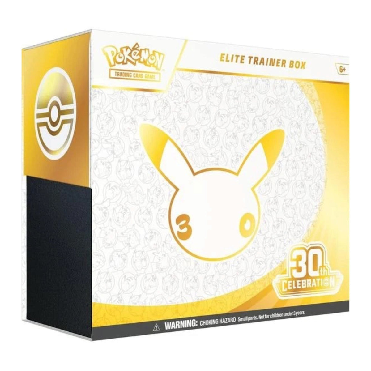 Pokémon TCG 30th Celebration Elite Trainer Box — regular 9-pack edition packaging front on a white background