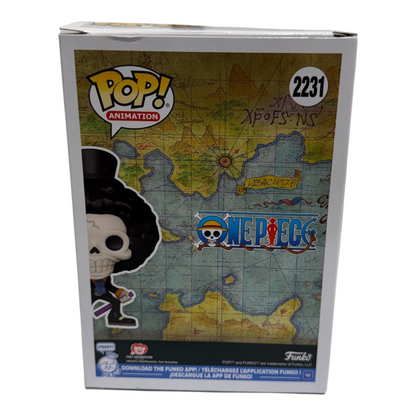 Back of the Funko Pop! Animation One Piece Brook number 2231 box