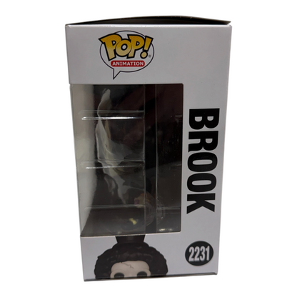 Window-side view of Funko Pop! Brook with Soul Solid number 2231, showing bowed top flap
