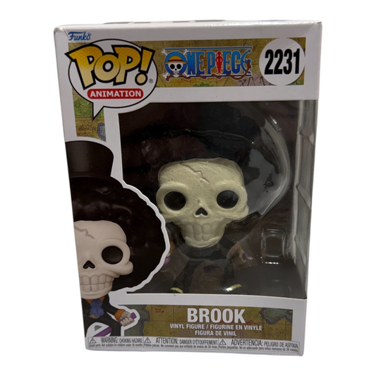 Funko Pop! Animation One Piece Brook with Soul Solid number 2231, front of boxed vinyl figure