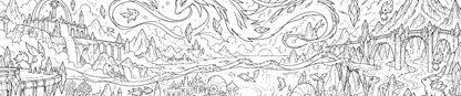 Original connected Delta Reign inspired coloring mural for 12-pocket card binders