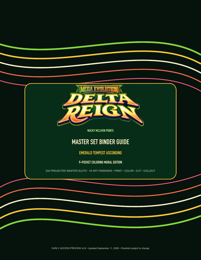 Delta Reign master set binder guide printable 9-pocket edition cover