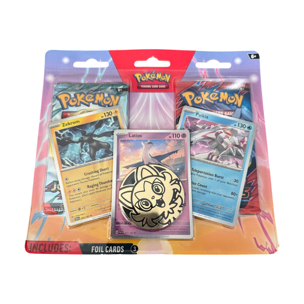 Pokémon TCG Enhanced 2-Pack Blister — Latios, Zekrom & Palkia — original product photograph on a white background