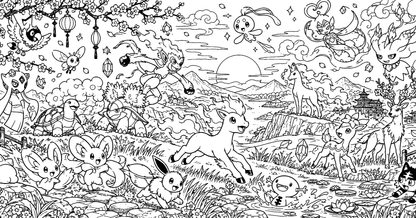 Gem Pack Vol. 4 Simplified Chinese connected coloring mural preview