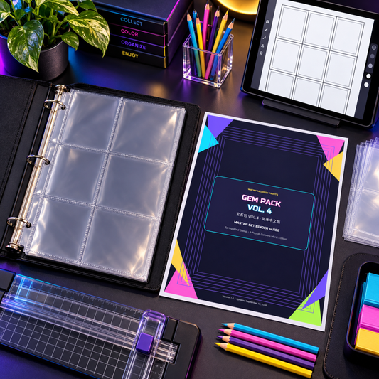 Gem Pack Vol. 4 Simplified Chinese printable binder guide premium collector desk mockup