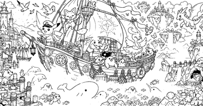 Gem Pack Vol. 5 Simplified Chinese connected coloring mural preview