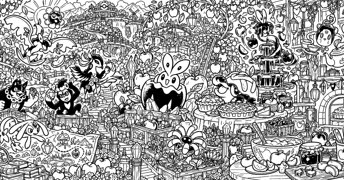 Gem Pack Vol. 6 Simplified Chinese connected coloring mural preview