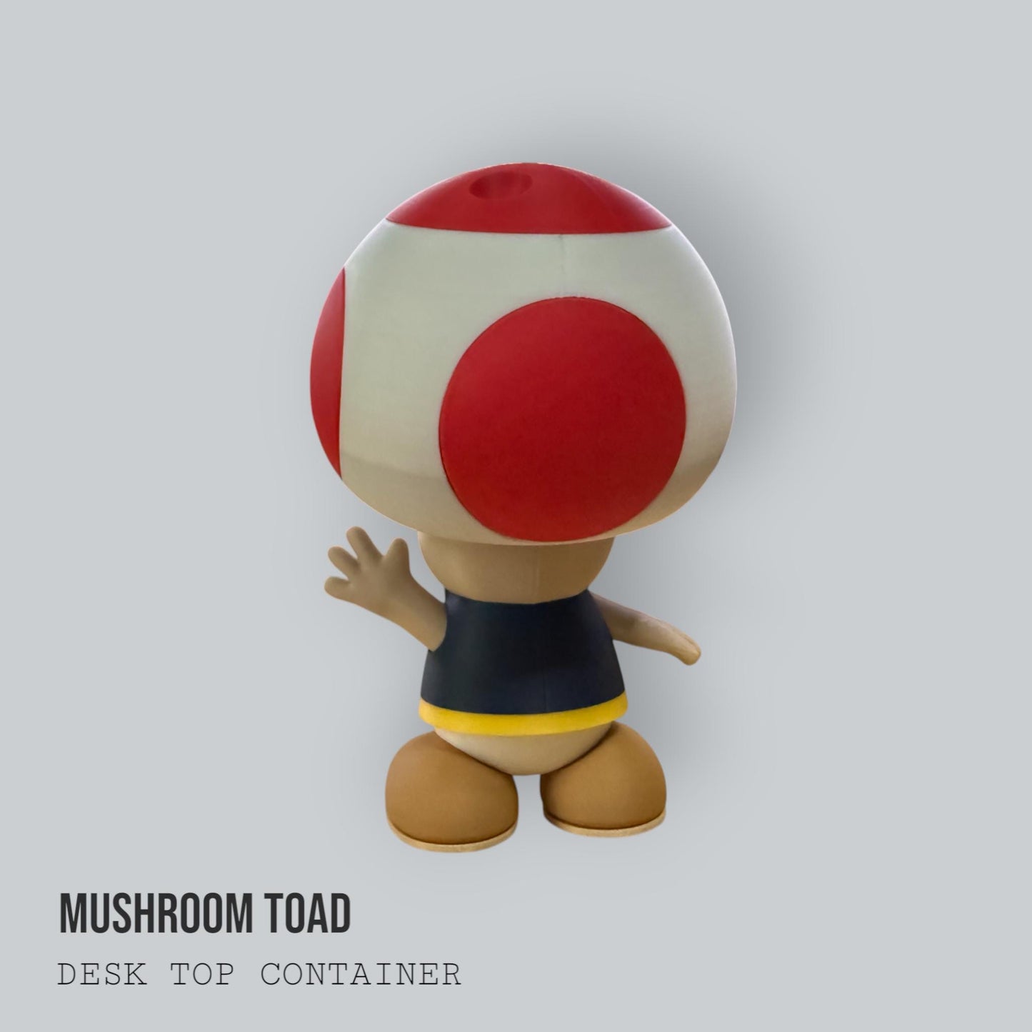 Mushroom Toad & Toadette Desk Container