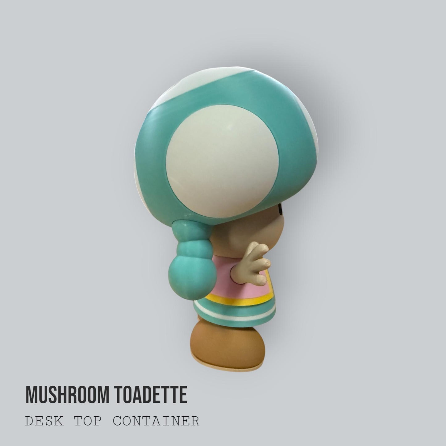 Mushroom Toad & Toadette Desk Container