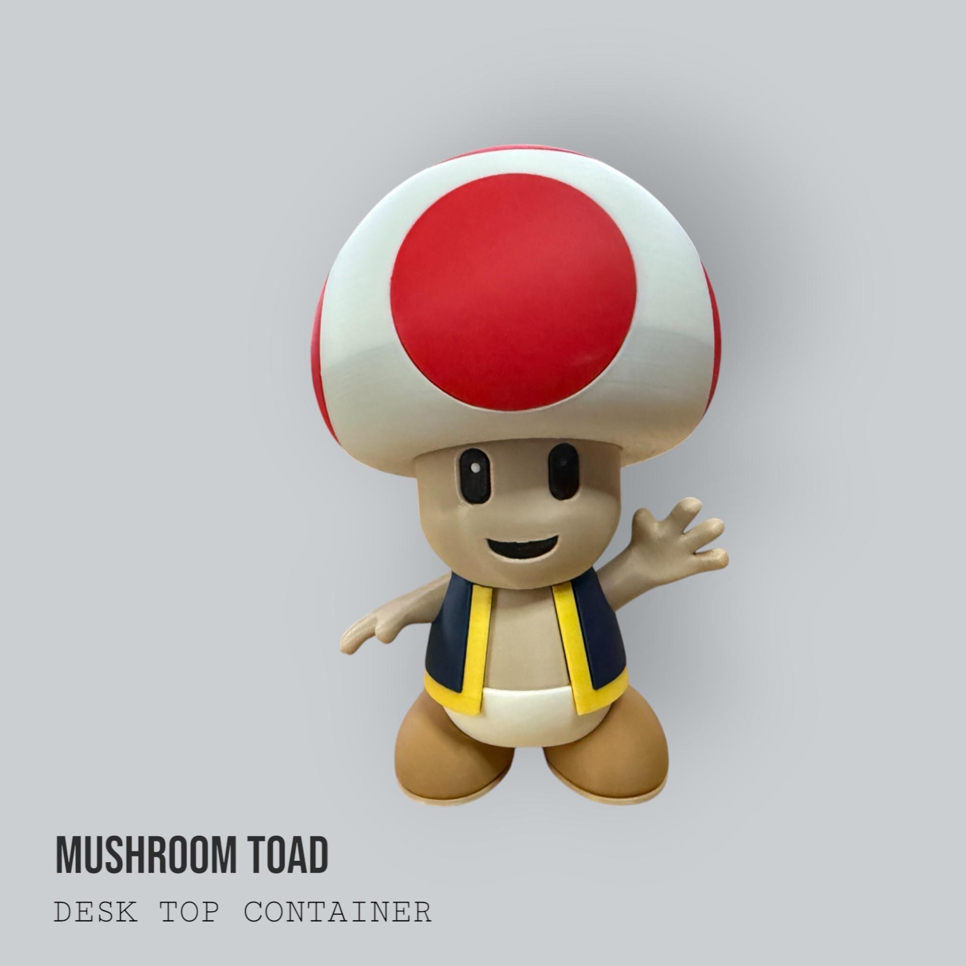 Mushroom Toad & Toadette Desk Container