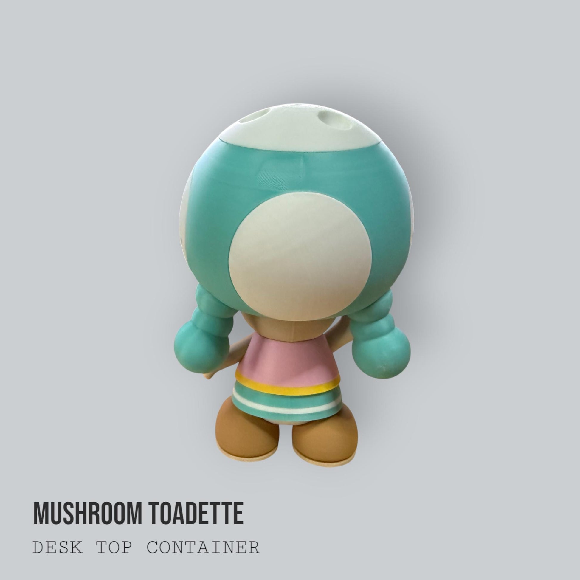 Mushroom Toad & Toadette Desk Container