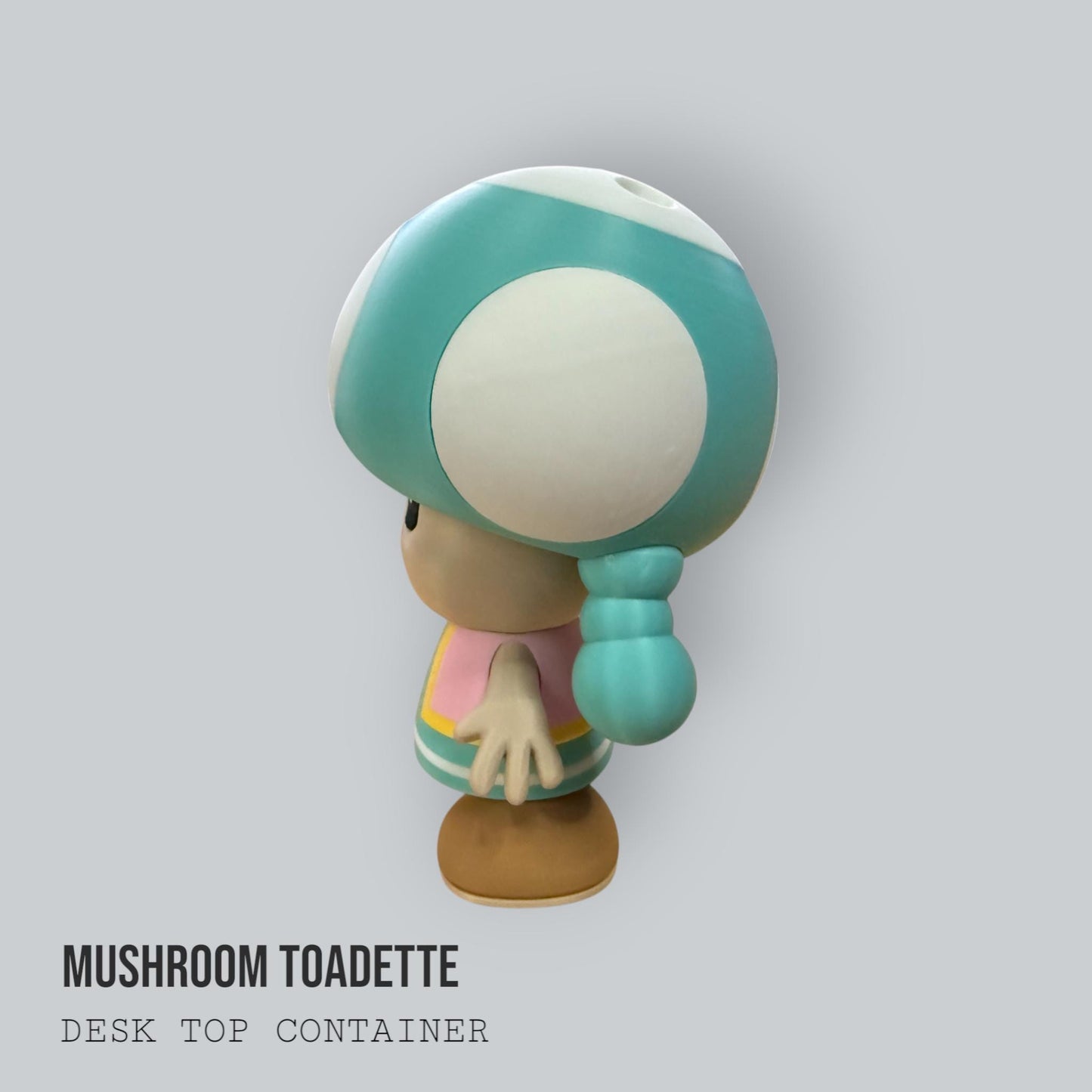 Mushroom Toad & Toadette Desk Container