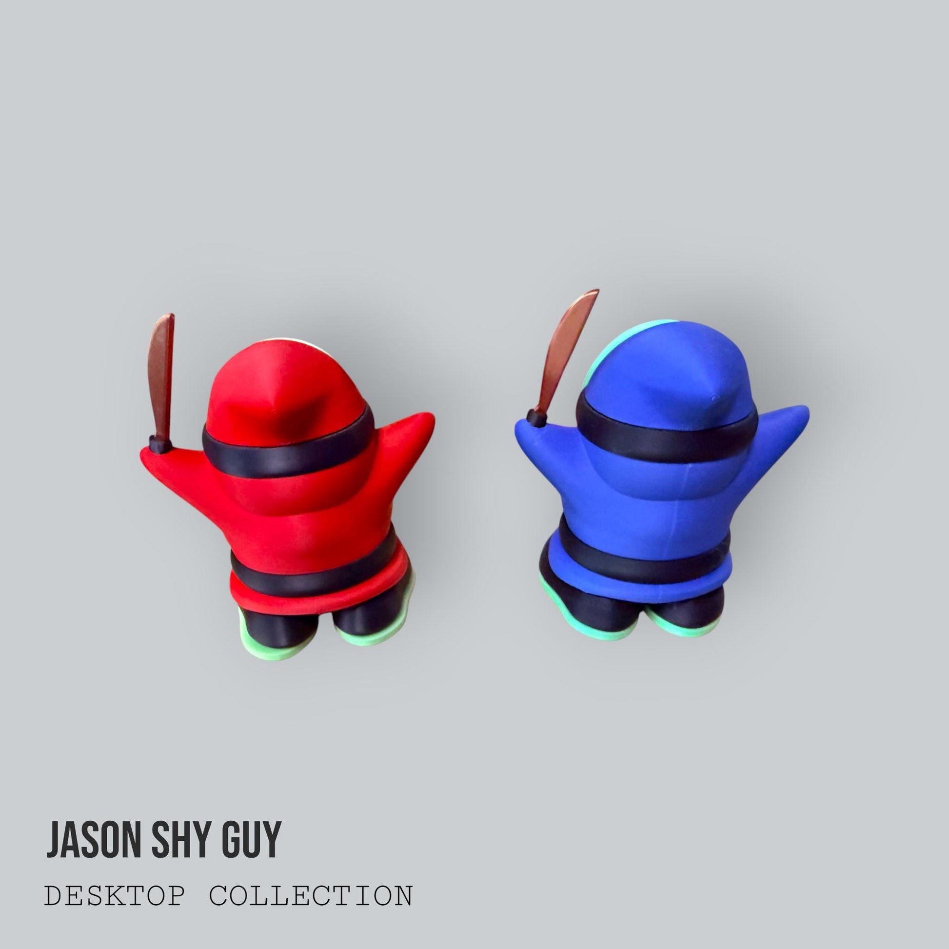 Shy Guy Jason Themed Collectible Figurine, Handmade Gaming Desk Decor, Retro Pixel Art Present