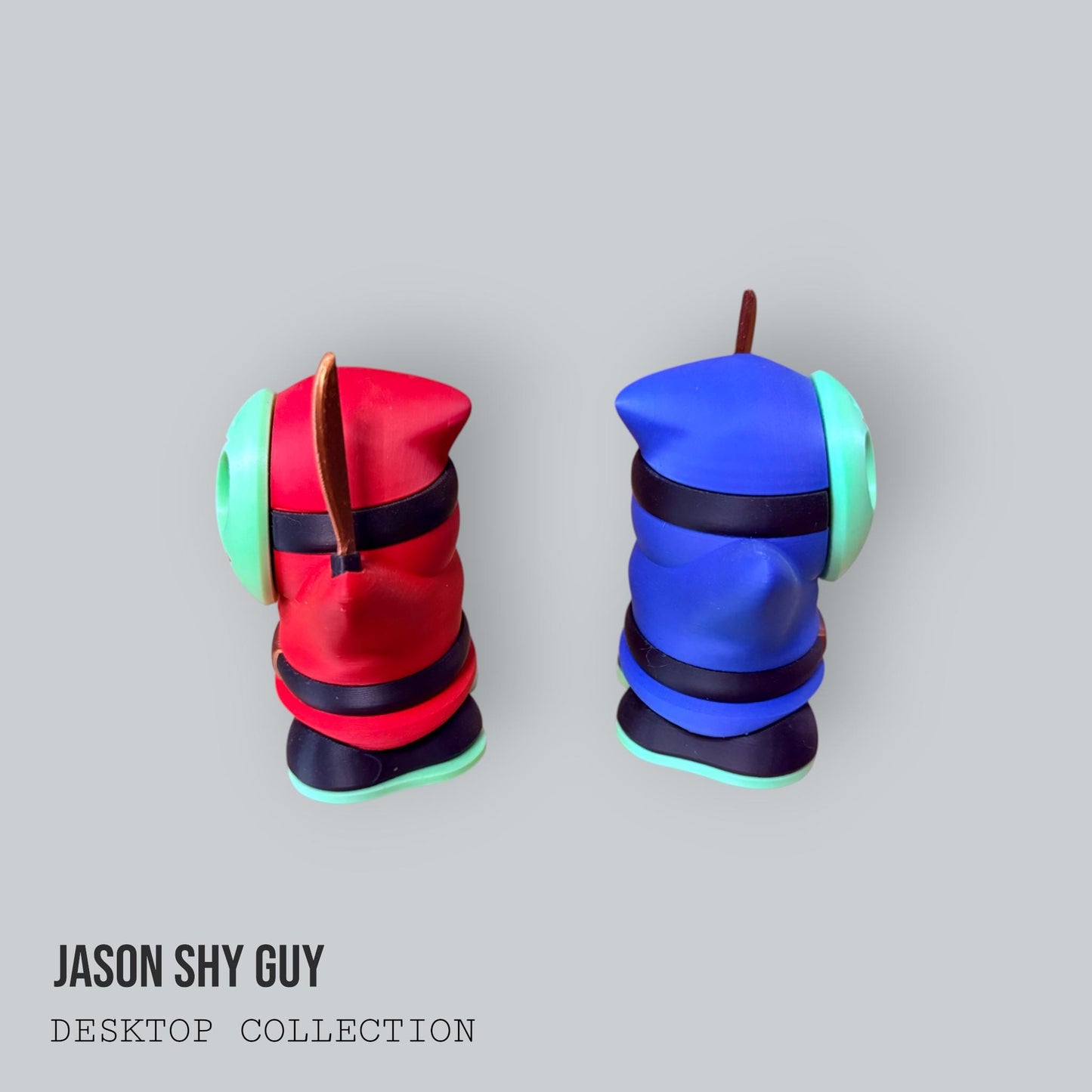 Shy Guy Jason Themed Collectible Figurine, Handmade Gaming Desk Decor, Retro Pixel Art Present