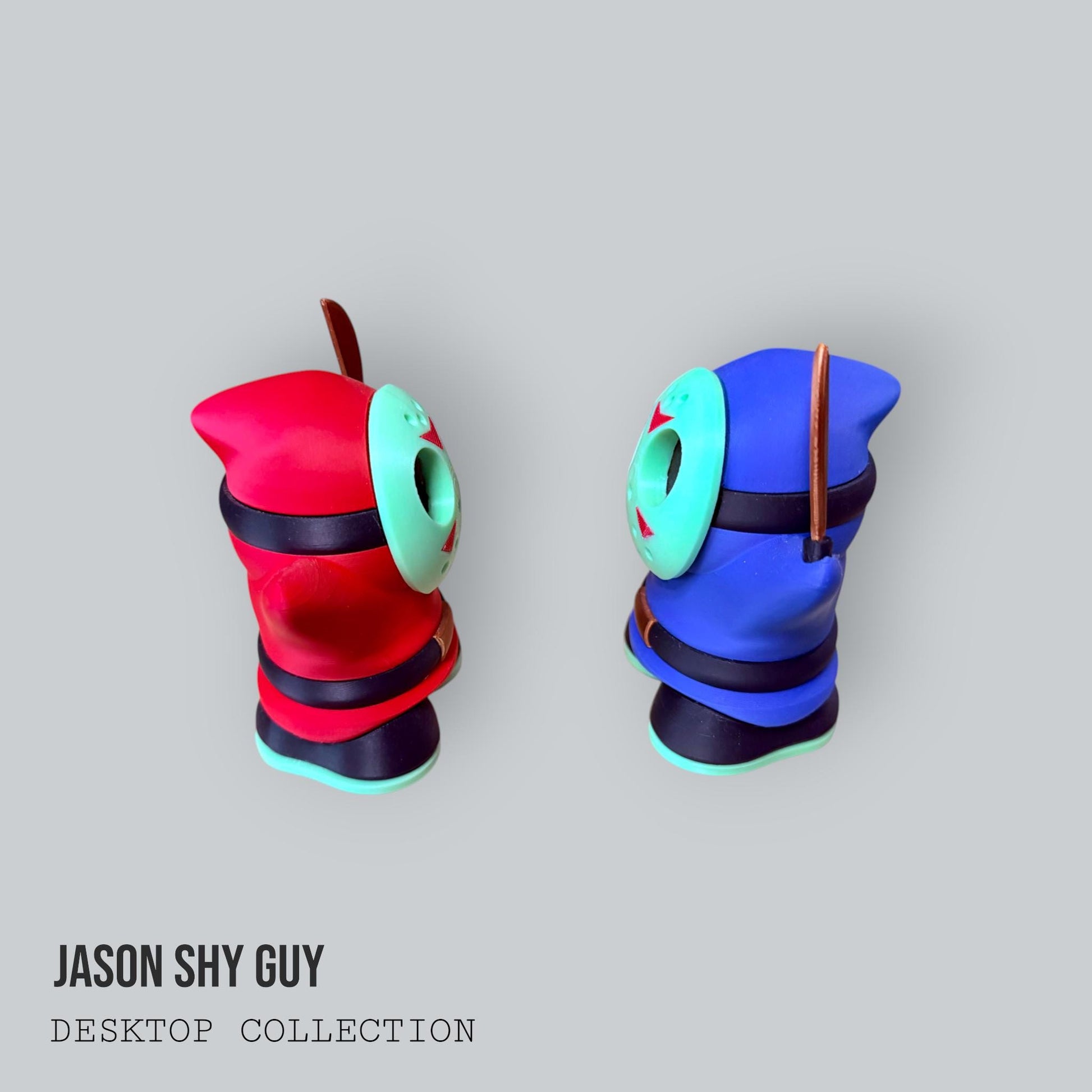 Shy Guy Jason Themed Collectible Figurine, Handmade Gaming Desk Decor, Retro Pixel Art Present