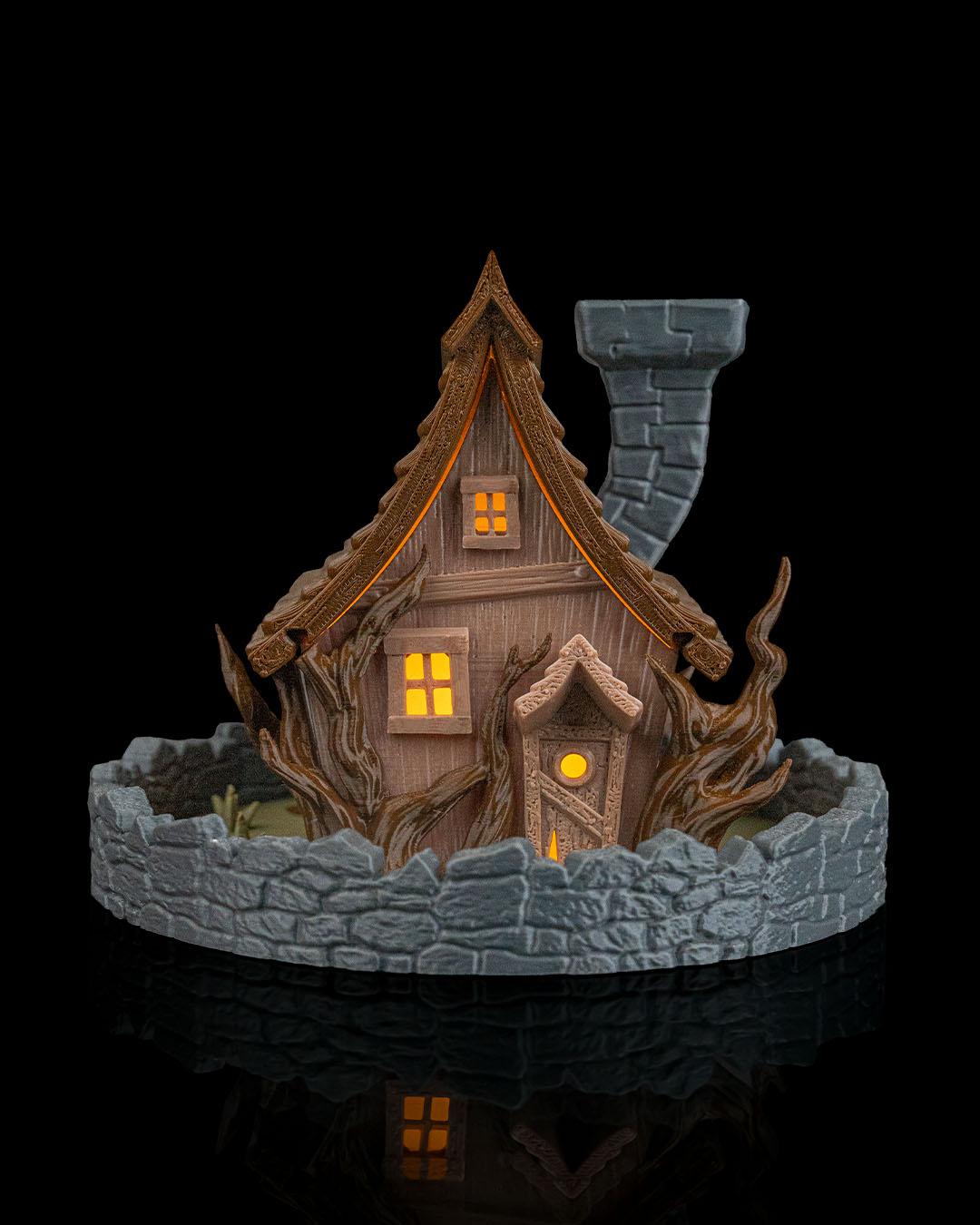 Ghost Manor Lamp: Gothic Haunted House Table Light