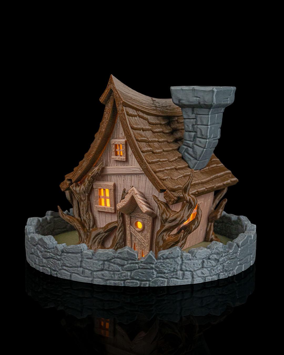 Ghost Manor Lamp: Gothic Haunted House Table Light
