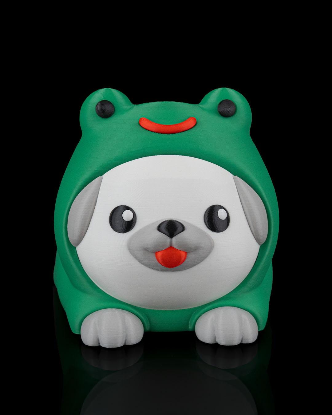 Frog Hoodie Puppy Night Light: Kawaii Gamer Room Decor