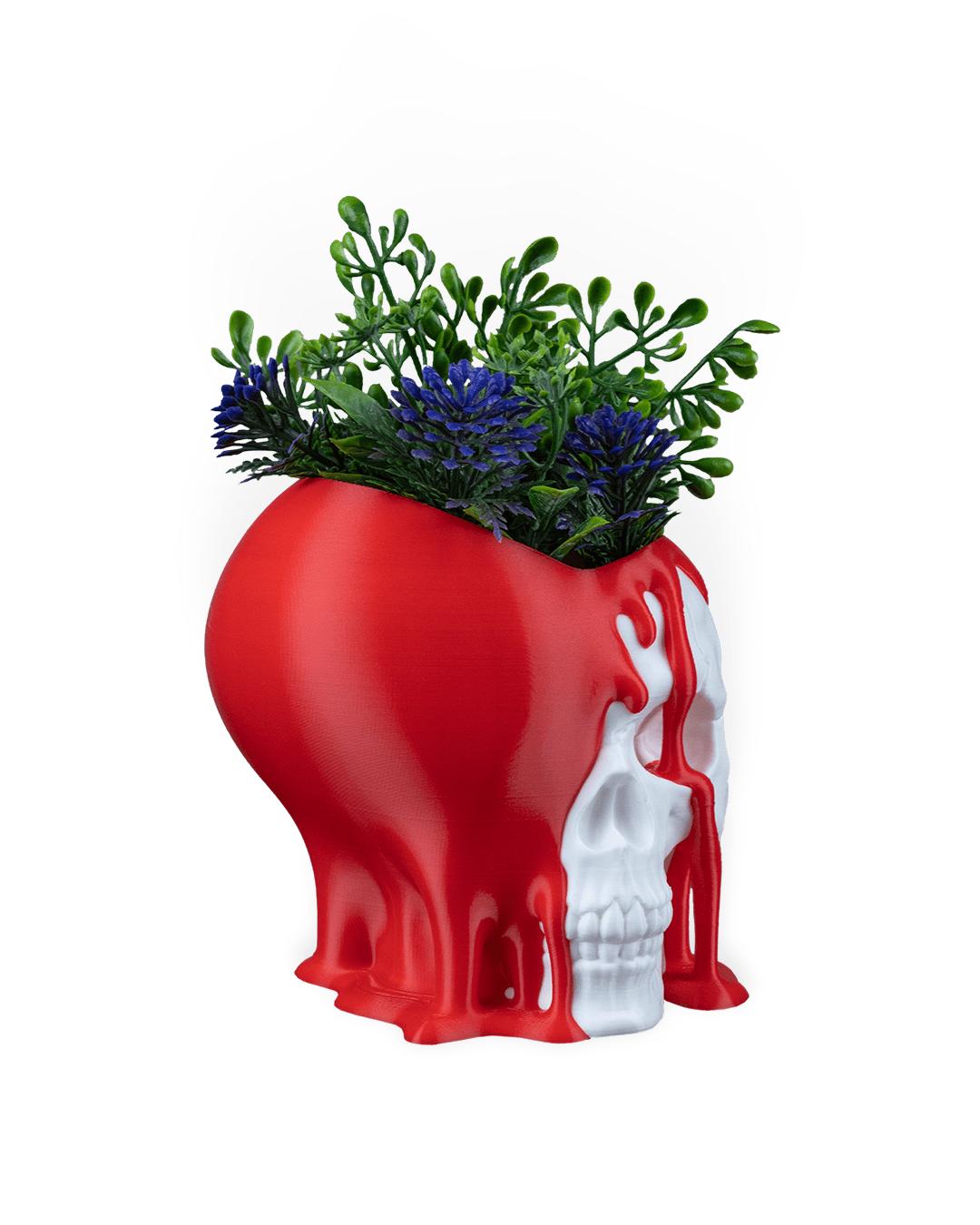 Dripping Skull Planter – Gothic Halloween Home Decor