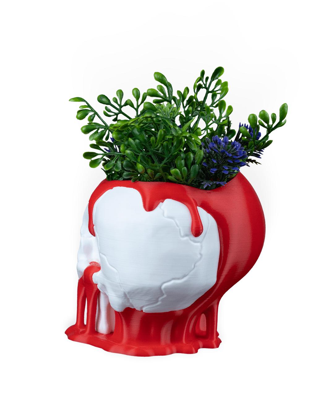 Dripping Skull Planter – Gothic Halloween Home Decor
