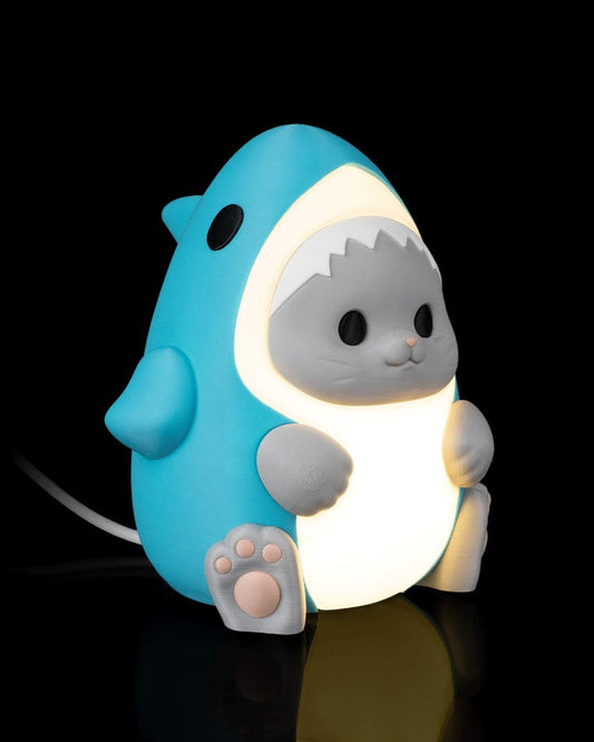 Sharkitty Table Lamp: Kawaii Cat Shark Night Light