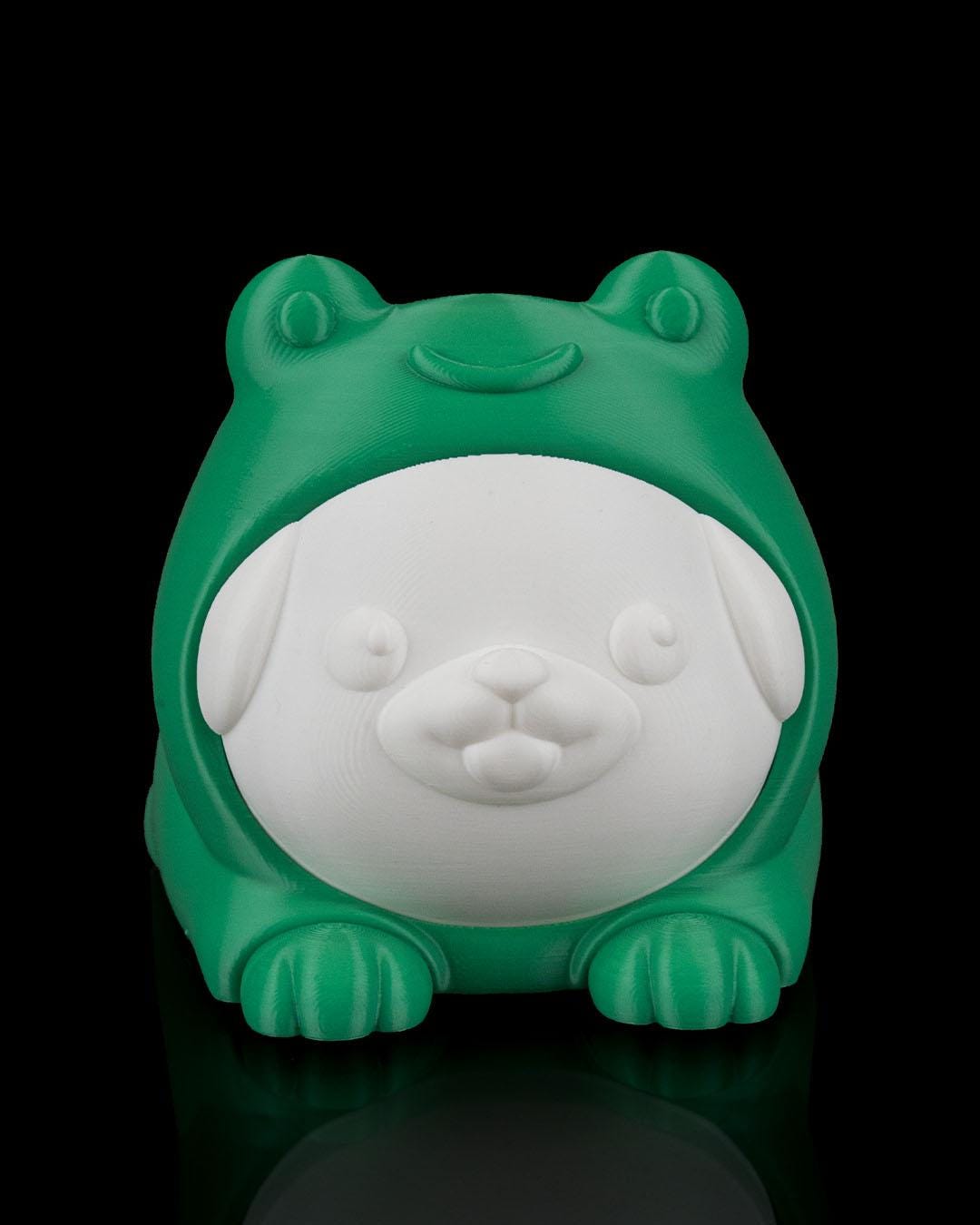 Frog Hoodie Puppy Night Light: Kawaii Gamer Room Decor