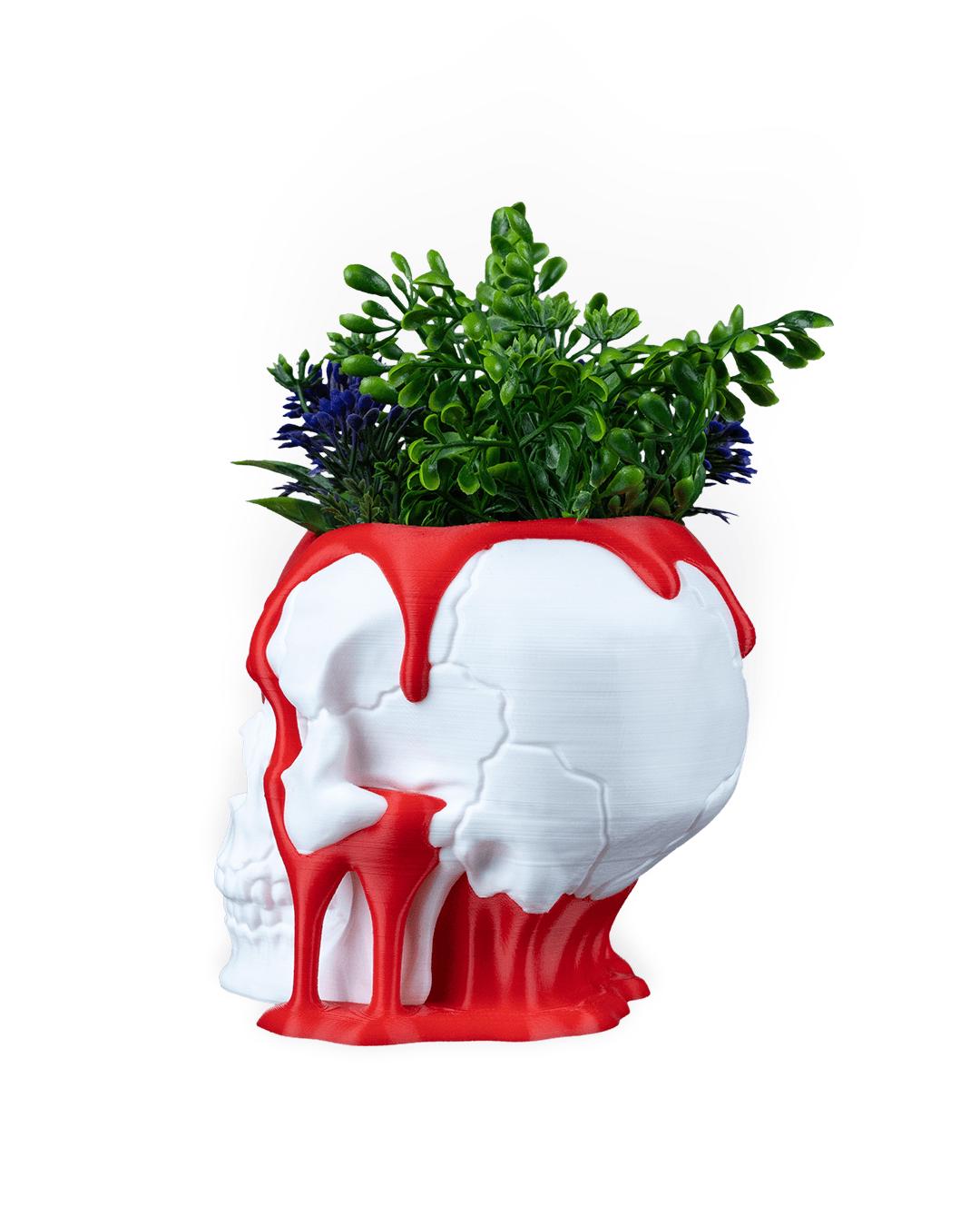 Dripping Skull Planter – Gothic Halloween Home Decor
