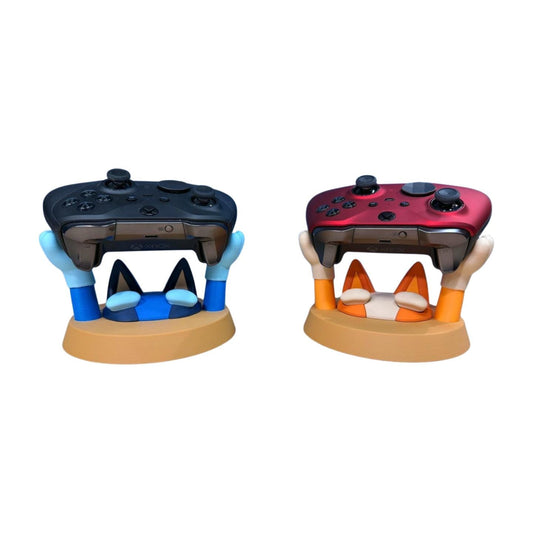 Blue Heeler Family Controller Stand | Gaming Desk Decor