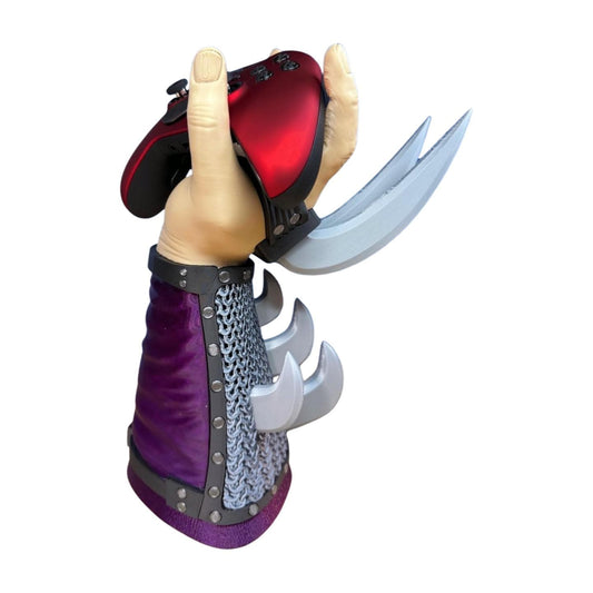 Shredder Controller Stand, Retro Arcade Gamer Desk Holder